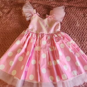 Pink Polka Dot Tulle Dress